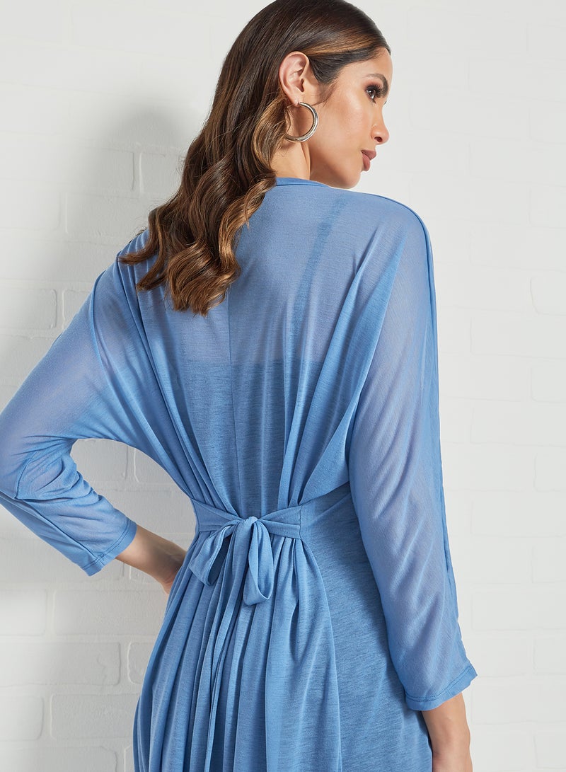 SIVVI for HANIYA - Sheer Knit Dress Blue - Image 1