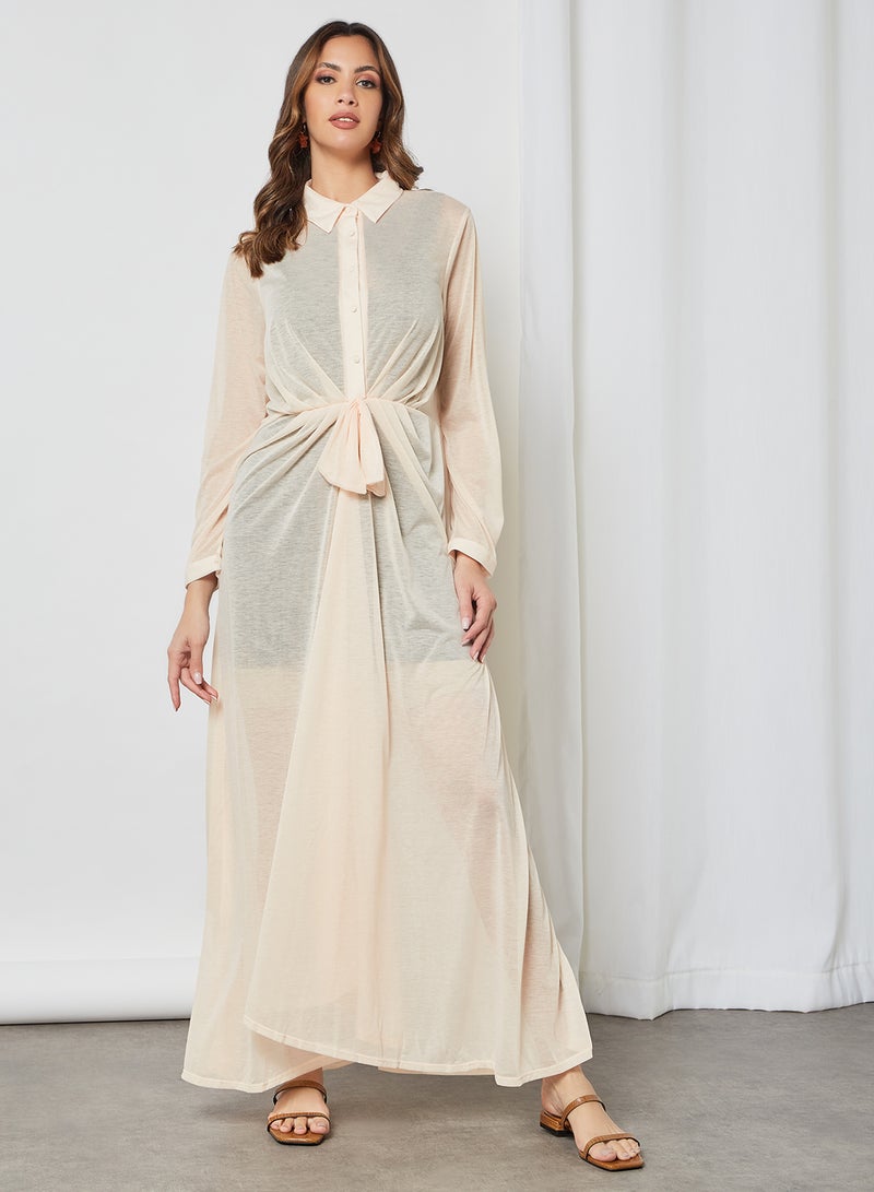 SIVVI for HANIYA - Sheer Knit Dress Yellow - Image 1