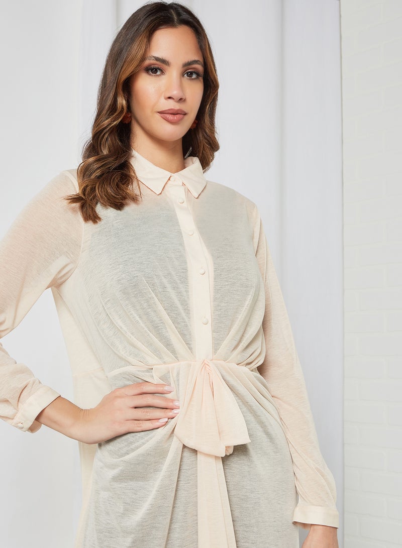 SIVVI for HANIYA - Sheer Knit Dress Yellow - Image 1