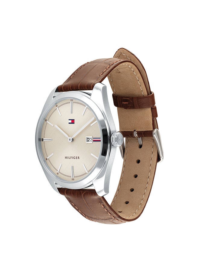 TOMMY HILFIGER - Men's Theo  Beige Dial Watch - 1710430 - Image 1