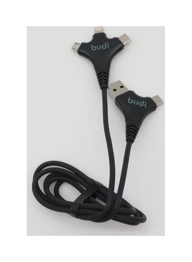 بودي كابل للشحن والمزامنة 6 في 1 أسود - Image 4