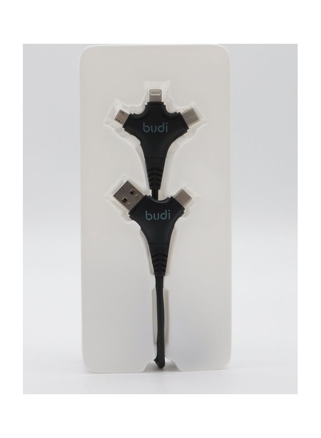 بودي كابل للشحن والمزامنة 6 في 1 أسود - Image 5