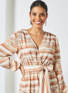 Cmeo collective Tie Waist V-Neck Romper Multicolour  - Image 4