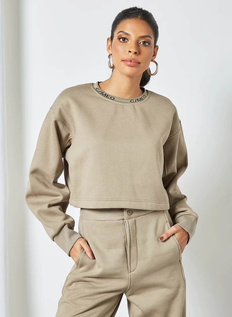 Cmeo collective Oversized Crop Sweatshirt