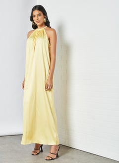 Round Neck Dress Yellow
