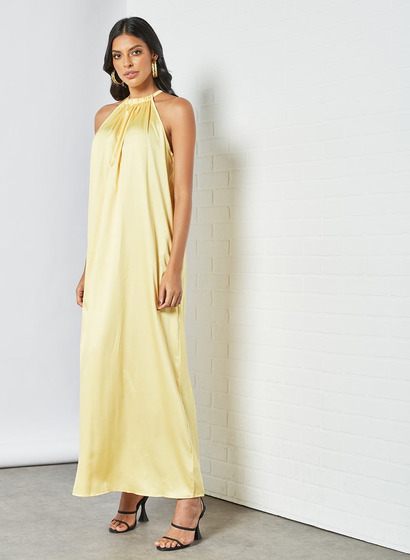 SIVVI for HANIYA - Round Neck Dress Yellow - Image 1