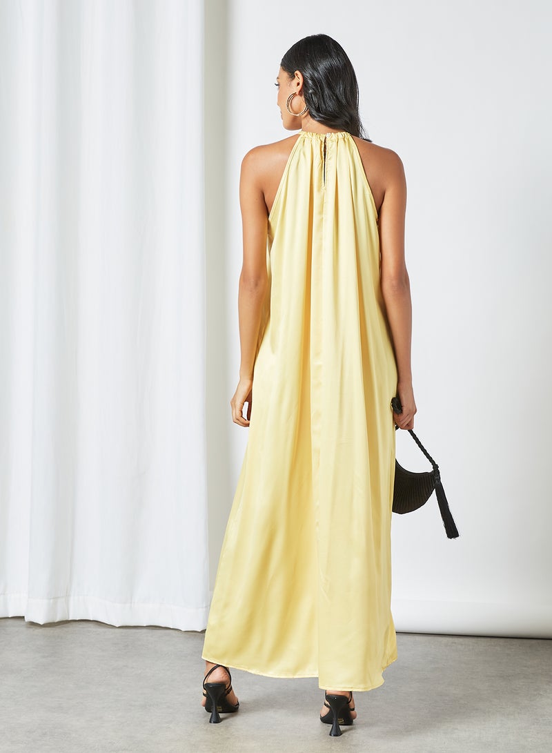 SIVVI for HANIYA - Round Neck Dress Yellow - Image 1