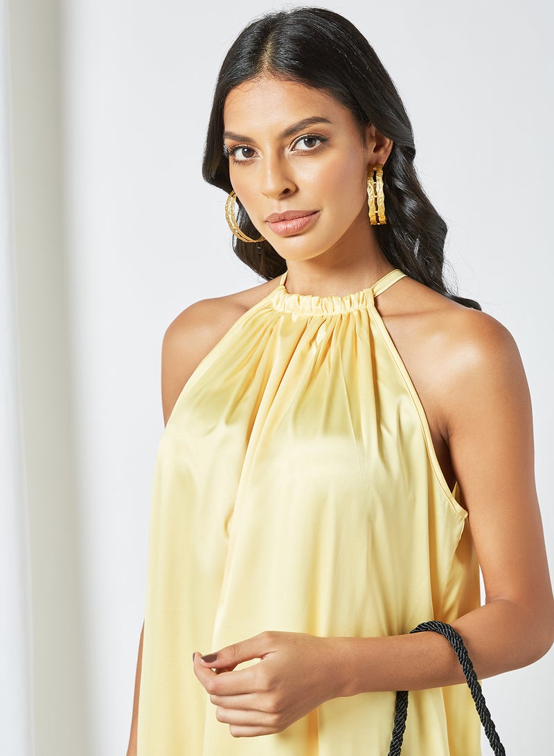 SIVVI for HANIYA - Round Neck Dress Yellow - Image 1