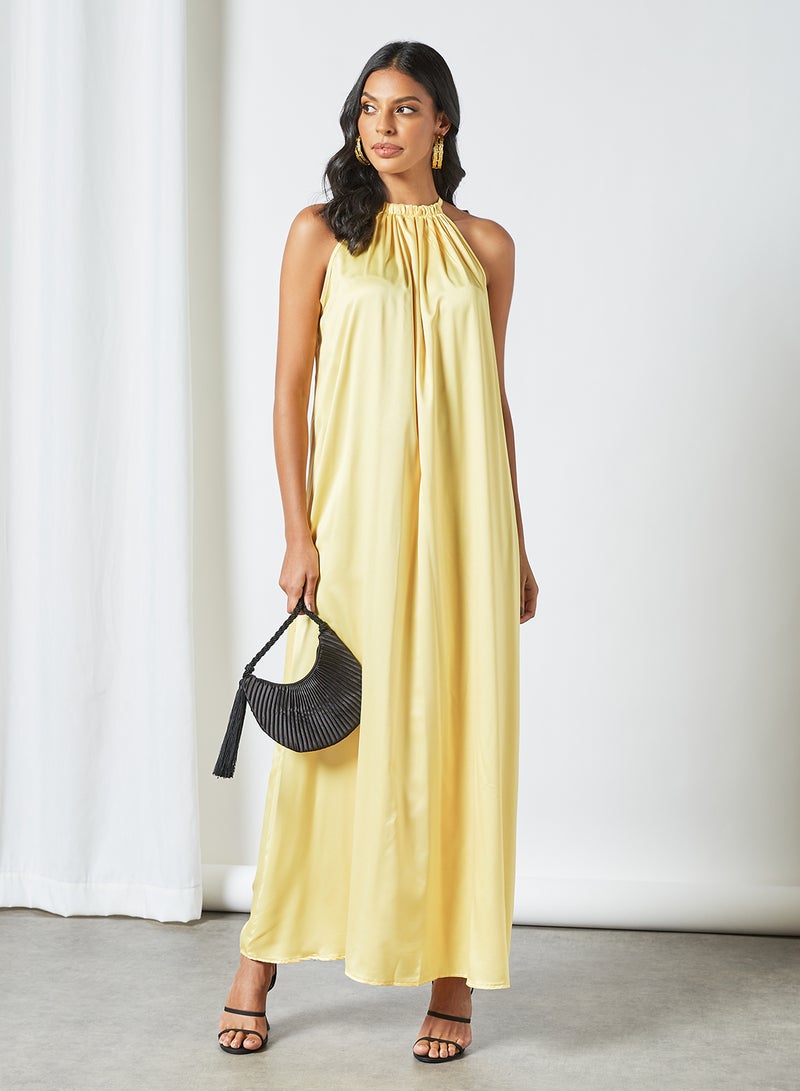 SIVVI for HANIYA - Round Neck Dress Yellow - Image 1