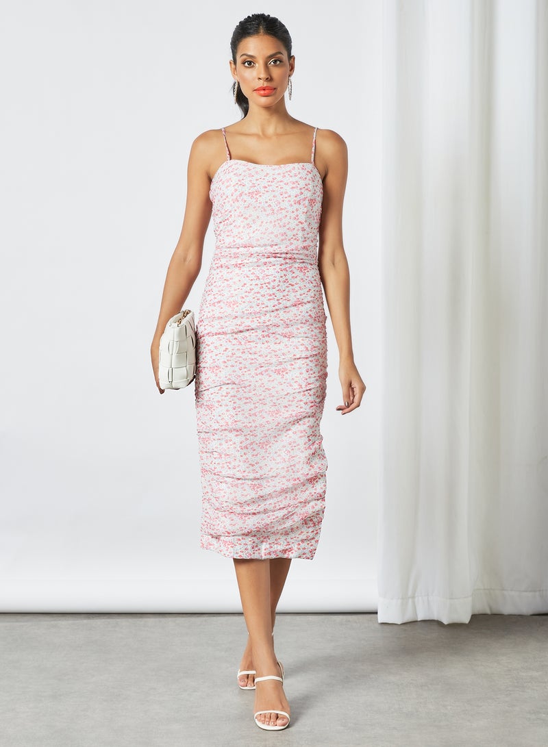 Bardot - Strappy Floral Print Dress Pink - Image 1
