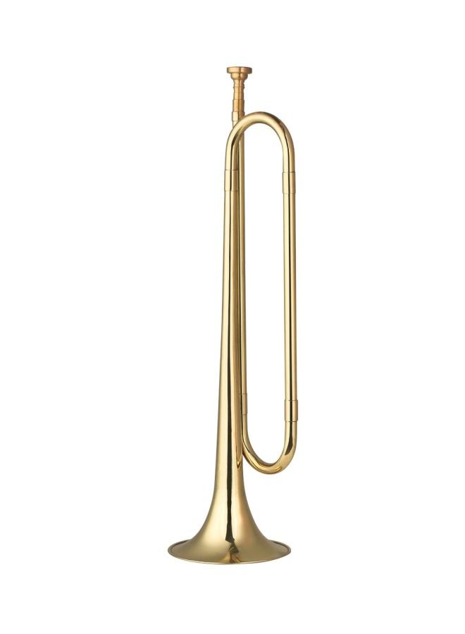 Muslady C Bugle Call Gold-Plated Trumpet Cavalry Horn with Mouthpiece  - Image 3