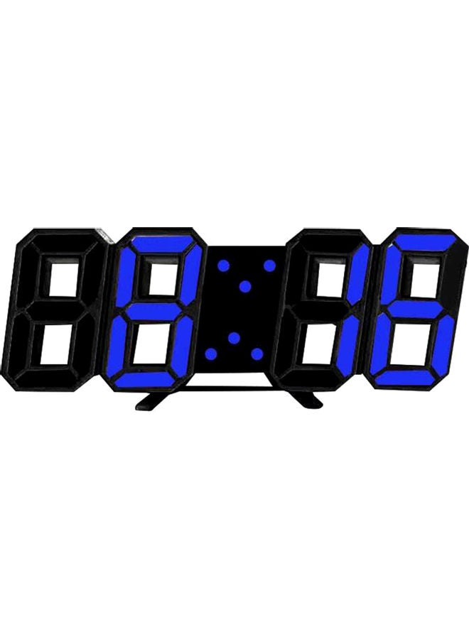 3D LED Digital Alarm Clock Blue/Black  - Image 1
