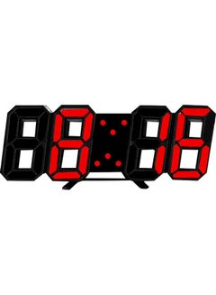 3D LED Digital Alarm Clock Red/Black