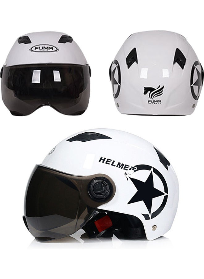 LIXADA - Protective Motorcycle Bike Helmet Half Face With Glass - Image 1