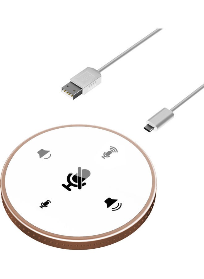 Conference Microphone White/Gold 