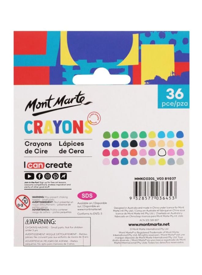 مونت مارتي مجموعة من 30 قلم تلوين شمعي متعدد الألوان - Image 2