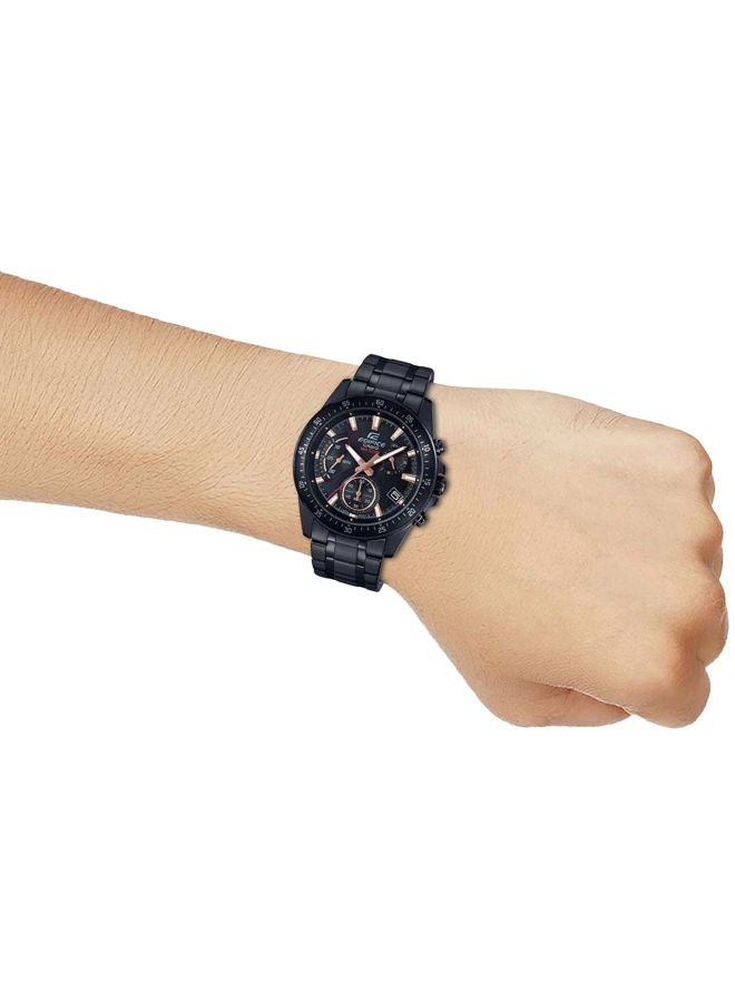 كاسيو ساعة يد إديفيس كرونوغراف طراز EFV-540DC-1BVUDF - مقاس 44 مم - لون أسود معدني للرجال - Image 5