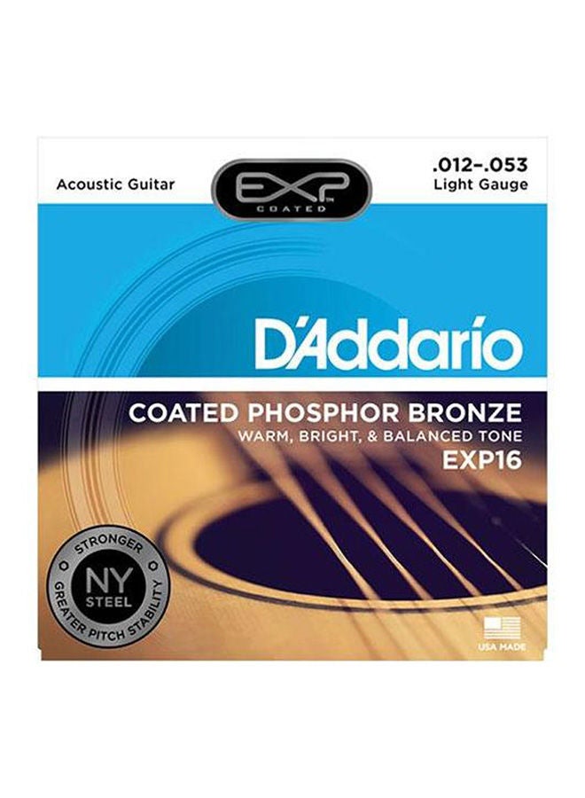 D'Addario Coated Phosphor Bronze Light Acoustic Guitar Strings - Image 1