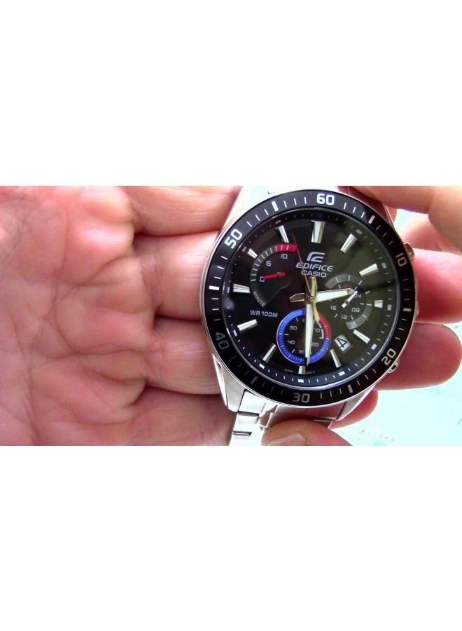 كاسيو ساعة يد إديفيس كرونوغراف طراز EFR-552D-1A3VUDF - قياس 53 مم - لون فضي للرجال - Image 3