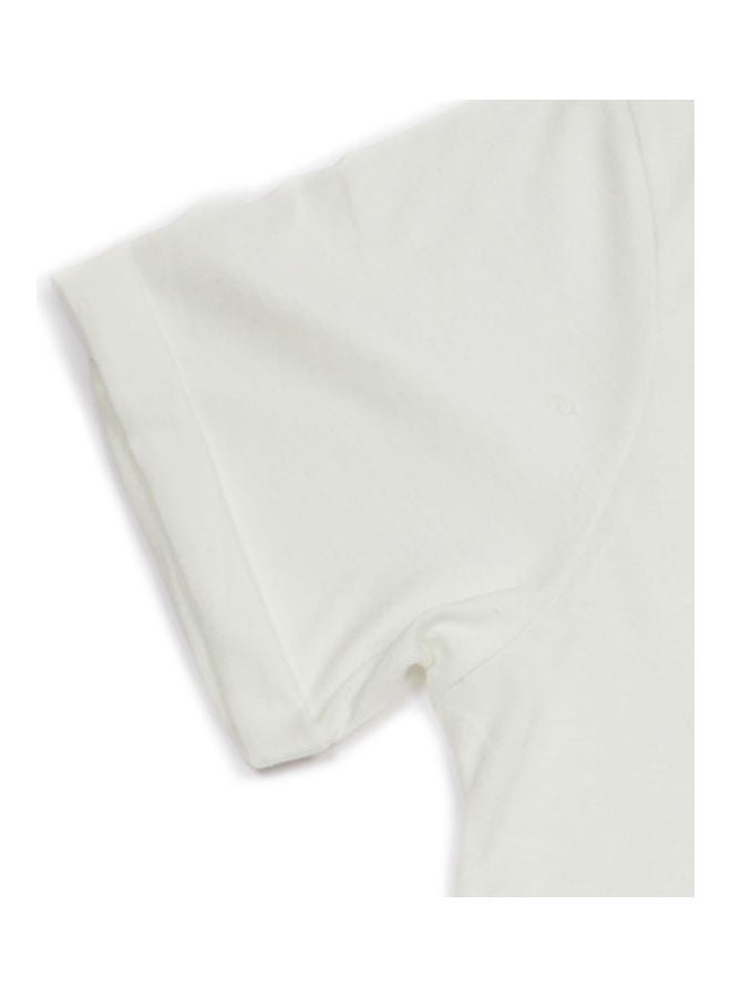 Biggdesign Stylish Round Neck T-Shirt White - Image 4