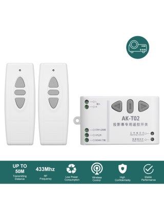Wireless Remote Control Switch For Projection Screen Up Down White - v1623318778/N48058739A_1