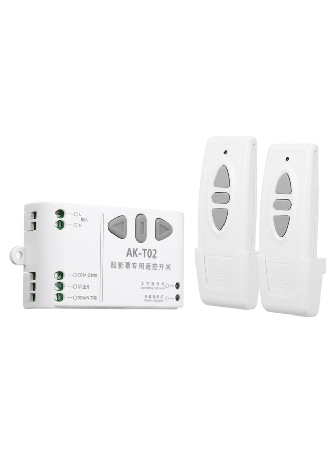 Generic - Wireless Remote Control Switch For Projection Screen Up Down White - Image 1