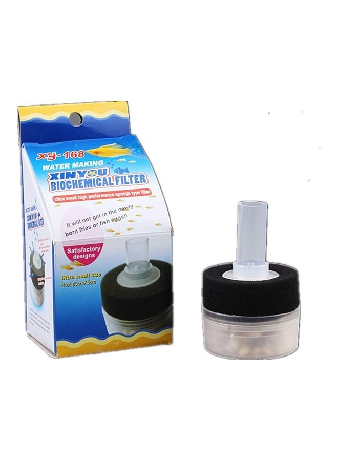 XinYou Biochemical Sponge Aquarium Filter Black/Clear 8cm  - Image 1