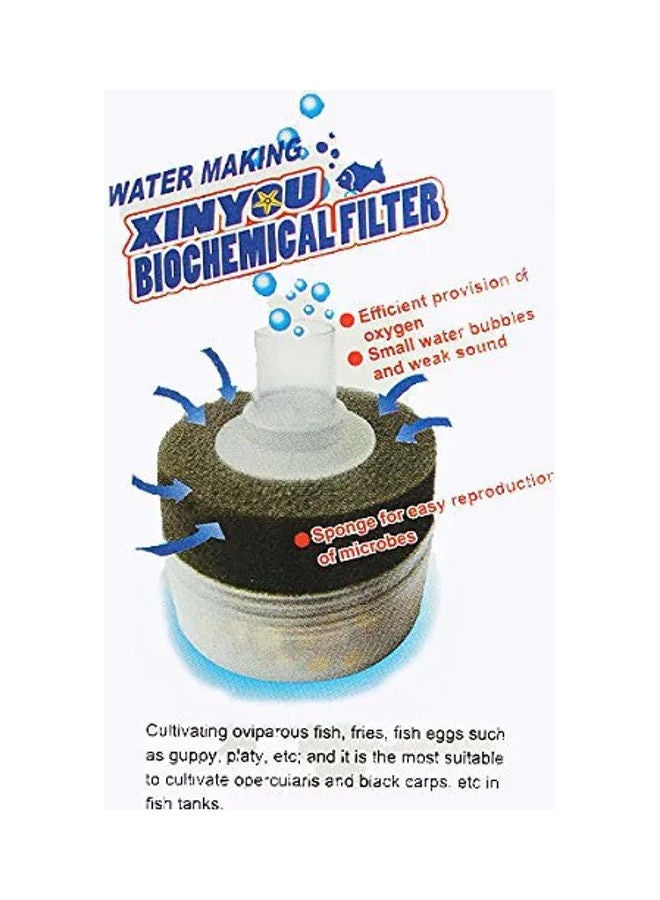 XinYou Biochemical Sponge Aquarium Filter Black/Clear 8cm  - Image 2