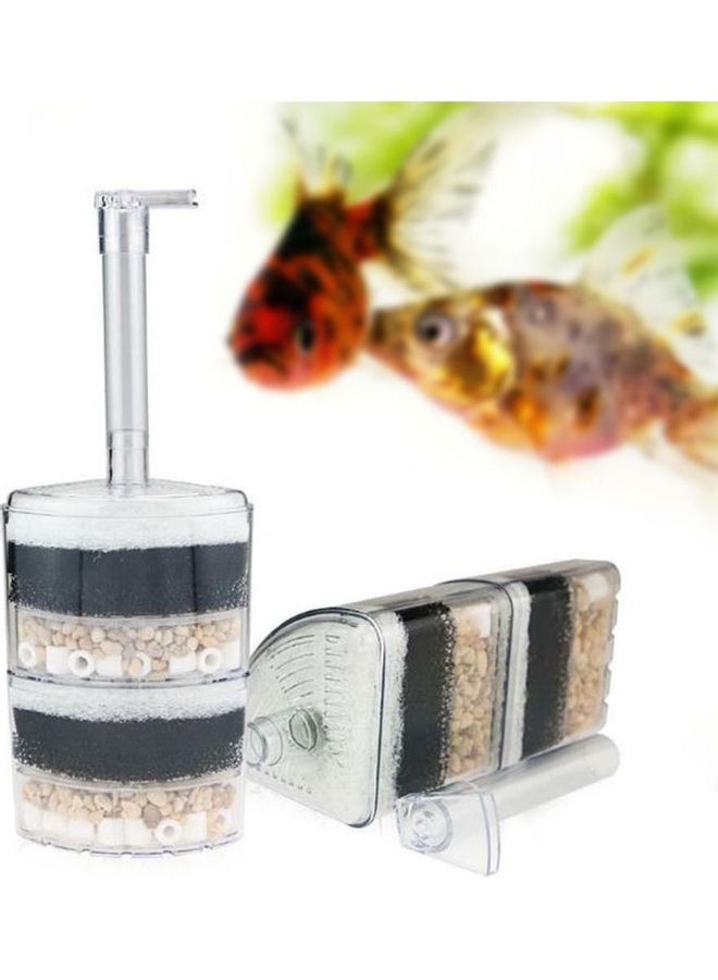 XinYou Internal Corner Aquarium Filter Clear/Black/Beige 28cm  - Image 2
