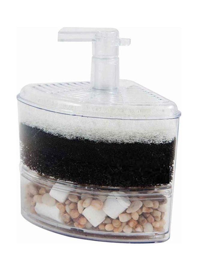 XinYou Internal Corner Aquarium Filter Clear/Black/Beige 10cm  - Image 1