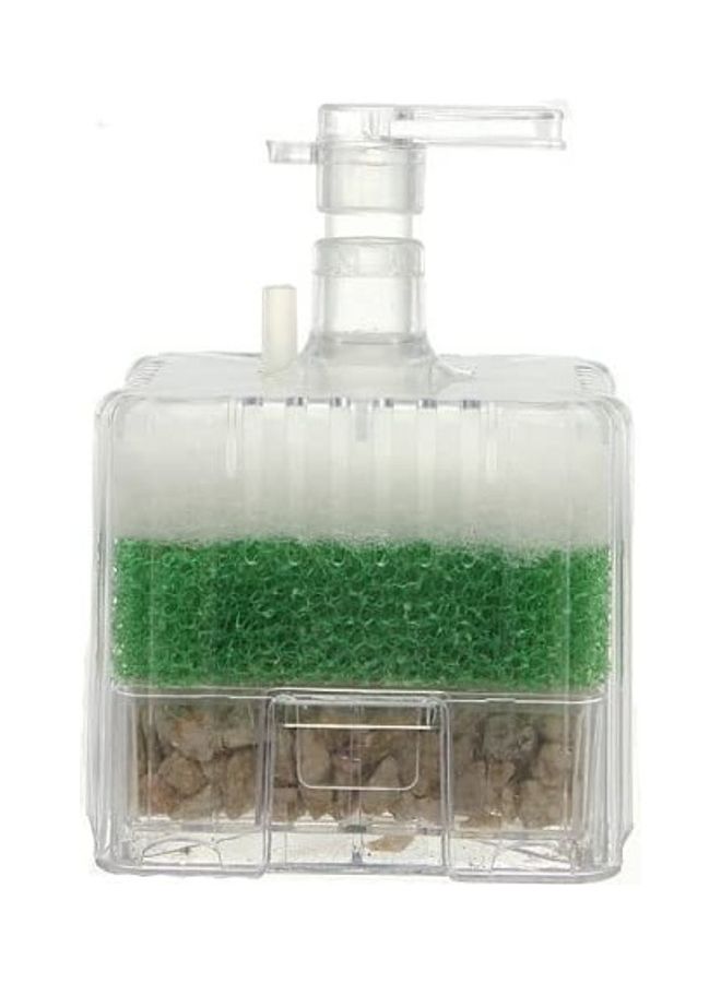 XinYou Square Internal Corner Aquarium Filter Clear/Green/Beige 10cm  - Image 3