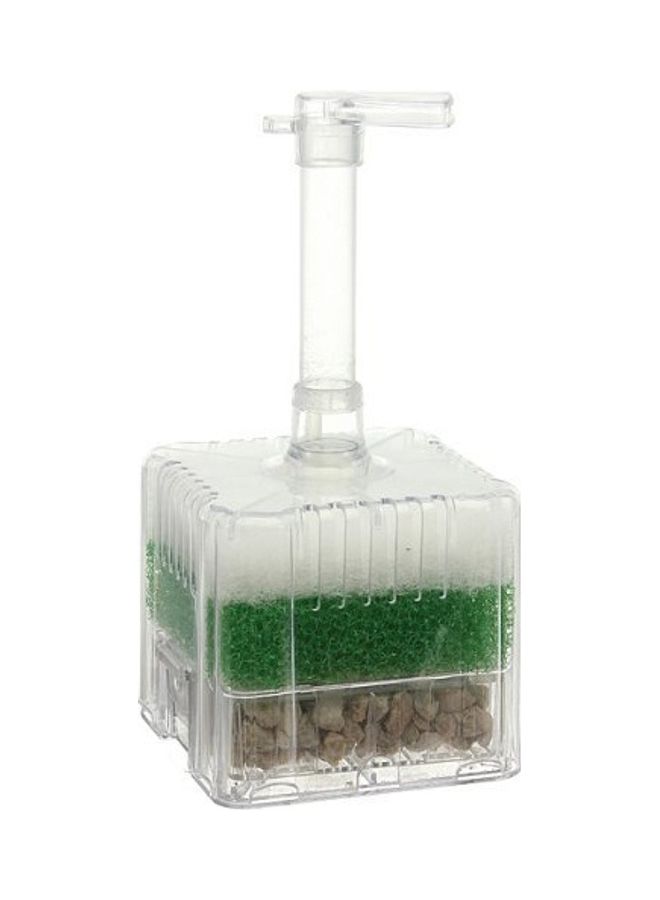 XinYou Square Internal Corner Aquarium Filter Clear/Green/Beige 10cm  - Image 1