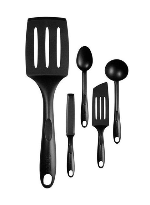 5-Piece Kitchen Tool Set Black 8x37x37cm