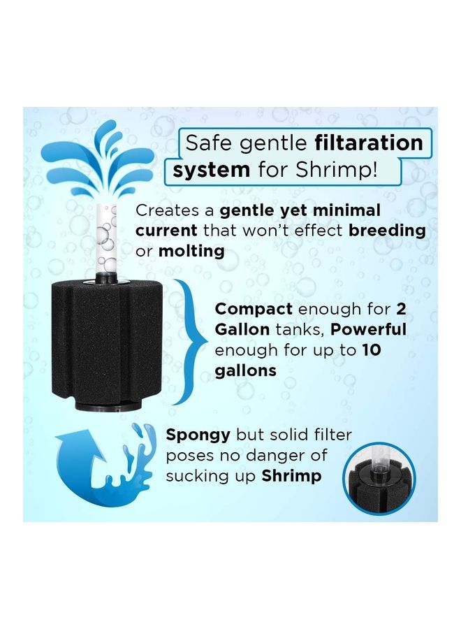 XinYou Aquarium Bio Corner Sponge Filter Black 16.5cm  - Image 3