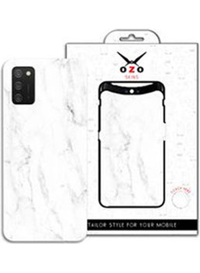 Marble Sticker For Samsung Galaxy A02S - White/Grey White - Image 1