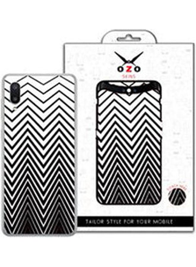 Transparent Gradient Zigzag Lines For Samsung Galaxy A02 Black/White - Image 1