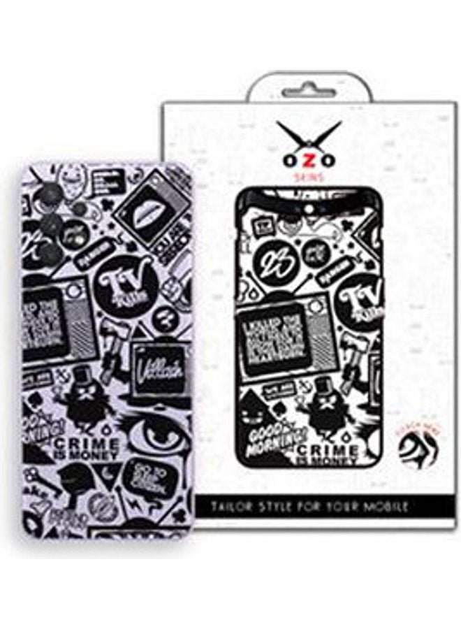 Ray Transparent Mass Media Influence Skin For Samsung Galaxy A32 Black/White - Image 1