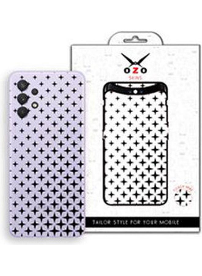 Transparent Marble Effect Paint  Skin For Samsung Galaxy A32 Black/White - Image 1