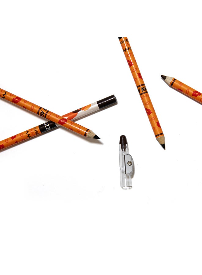 جلازي قلم حواجب يدوم طويلاً من 12 قطعة أسود - Image 3