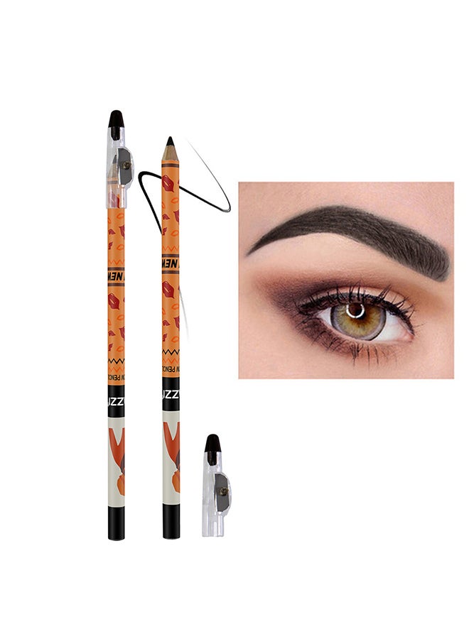 جلازي قلم حواجب يدوم طويلاً من 12 قطعة أسود - Image 2