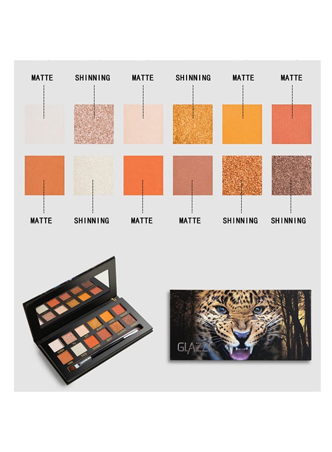 جلازي علبة ظلال عيون أنيمال بألوان لامعة وغير لامعة رقم 1 مكونة من 12 لوناً تايجر بليت - Image 3