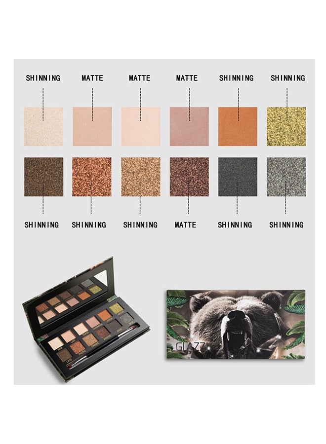 جلازي علبة ظلال عيون أنيمال بألوان لامعة وغير لامعة رقم 2 مكونة من 12 لوناً بير بليت - Image 3