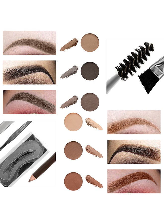 جلازي مجموعة بودرة حواجب مكونة من 6 ألوان مكس-1 - Image 3