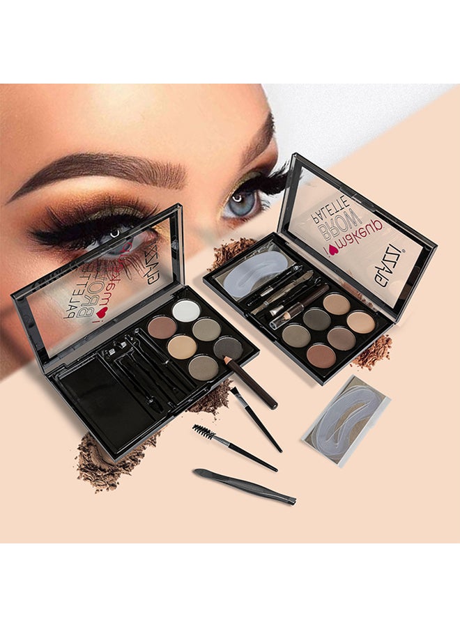 جلازي مجموعة بودرة حواجب مكونة من 6 ألوان مكس-1 - Image 5