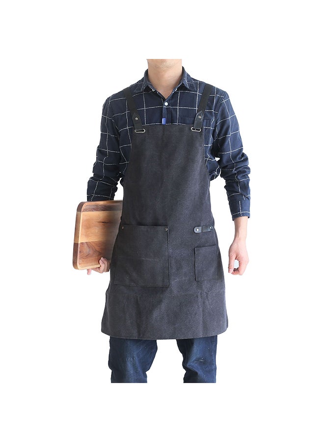 Apron With Adjustment Strap And Two Pockets Black 64x76cm - v1623323506/N46904373A_1