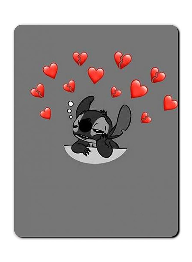 Theodor Anime Hearts Smooth Surface Printed Anti-Slip Mousepad Multicolour