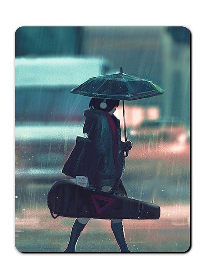 Theodor Anime Guitar Smooth Surface Printed Anti-Slip Mousepad Multicolour