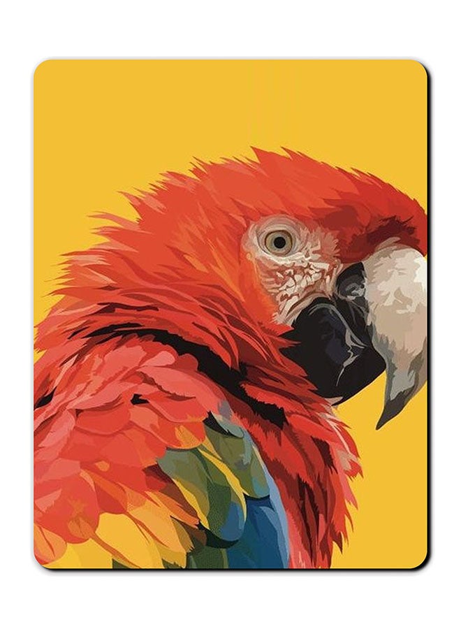 Theodor Art Parrot Smooth Surface Printed Anti-Slip Mousepad Multicolour
