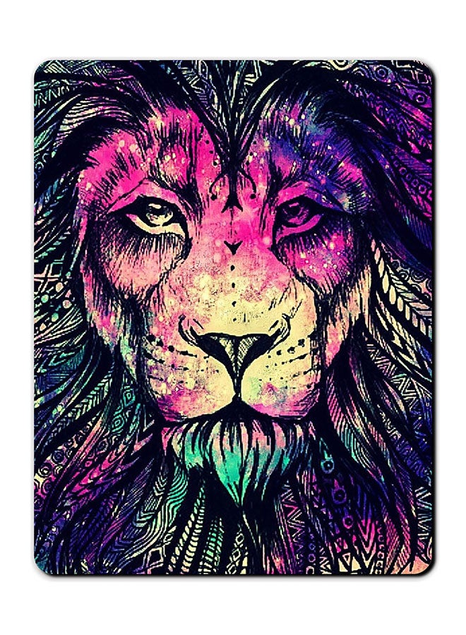 Theodor Art Lion Smooth Surface Printed Anti-Slip Mousepad Multicolour