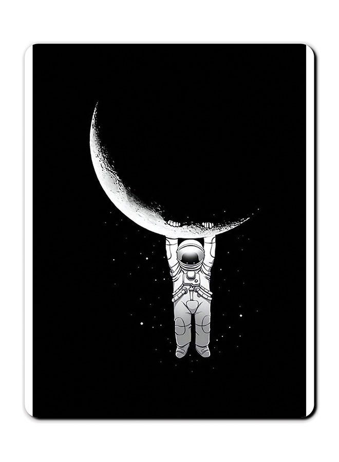 Theodor Astronaut And Moon Smooth Surface Printed Anti-Slip Mousepad Multicolour